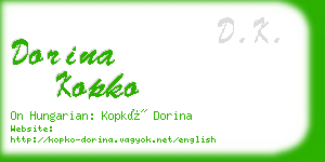 dorina kopko business card